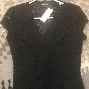 Bebe Black lace bodysuit